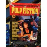 A 'PULP FICTION' METAL SIGN 30.5CM X 45.5CM