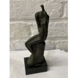 A BRONZE MOSHE STERNCHUSS SCULPTURE CIRCA 1903 H:24CM