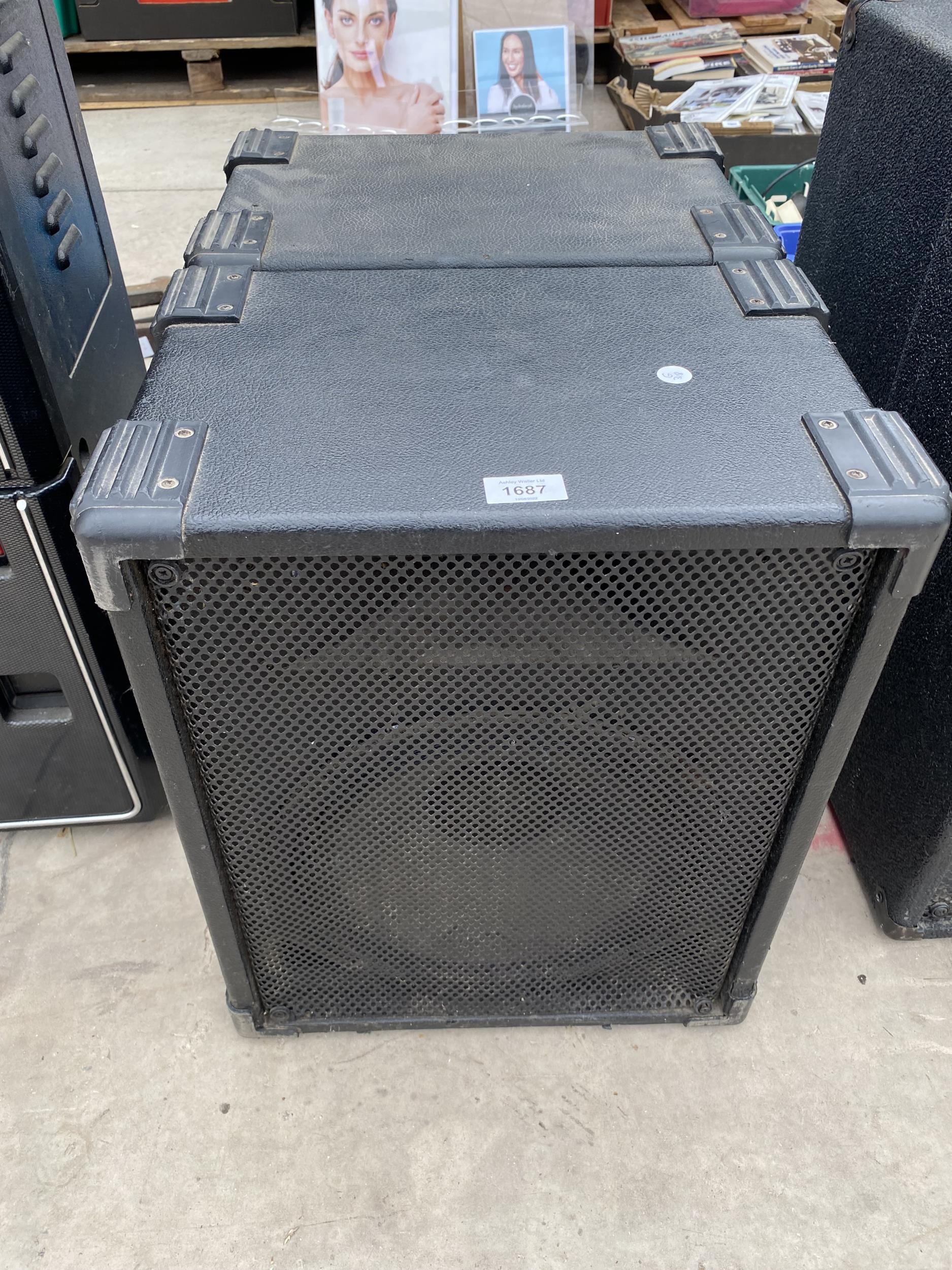 A PAIR OF LARGE SPEAKERS
