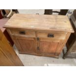 A VICTORIAN PINE SMALL SIDEBOARD, 42" WIDE