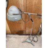 A VINTAGE AND RETRO HANOVIA INDUSTRIAL STYLE ADJUSTABLE LIGHT