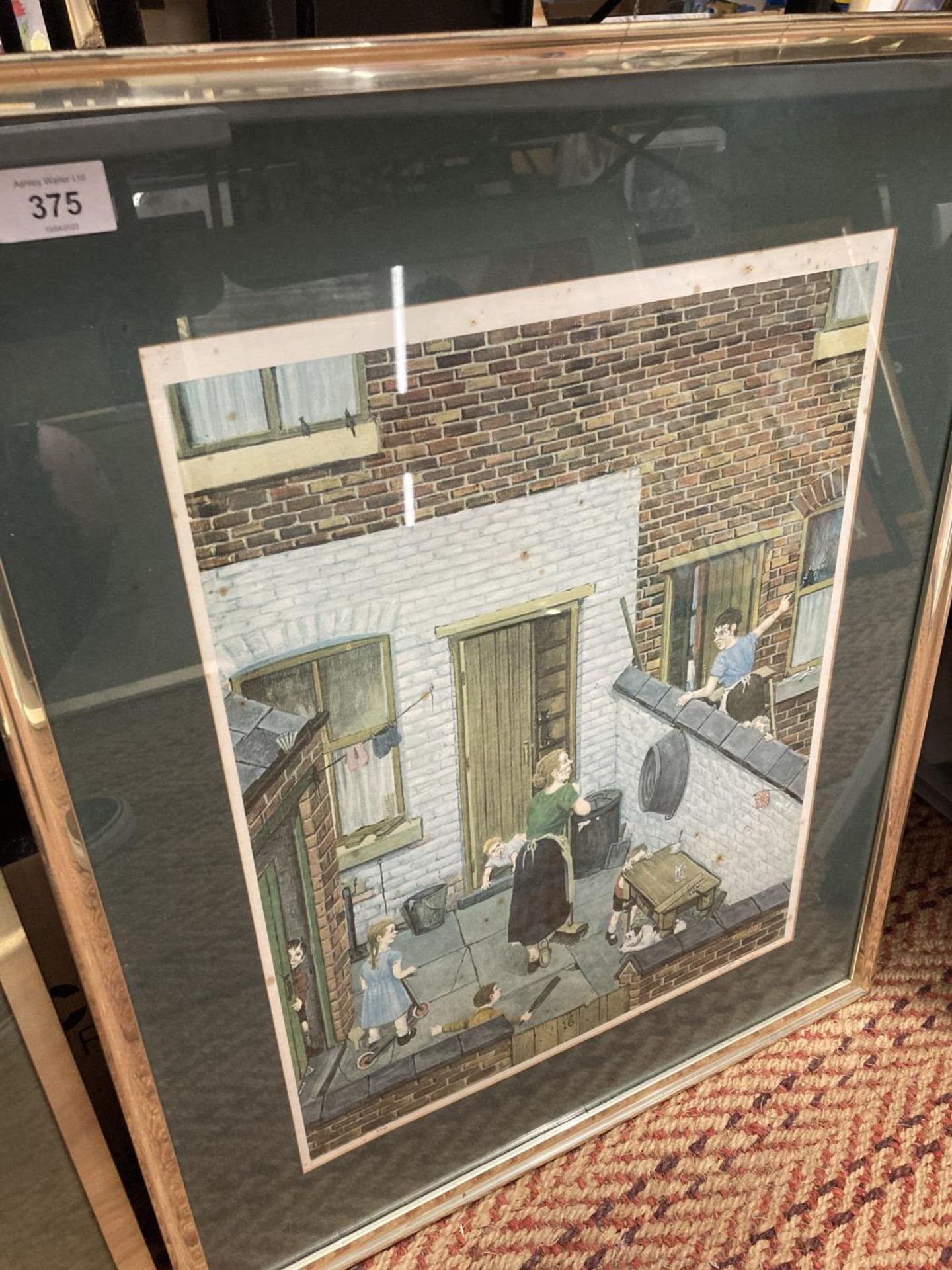 A VINTAGE LIMITED EDITION FRAMED PRINT 'BACKYARD II' SIGNED BY TOM DODSON - Image 2 of 2