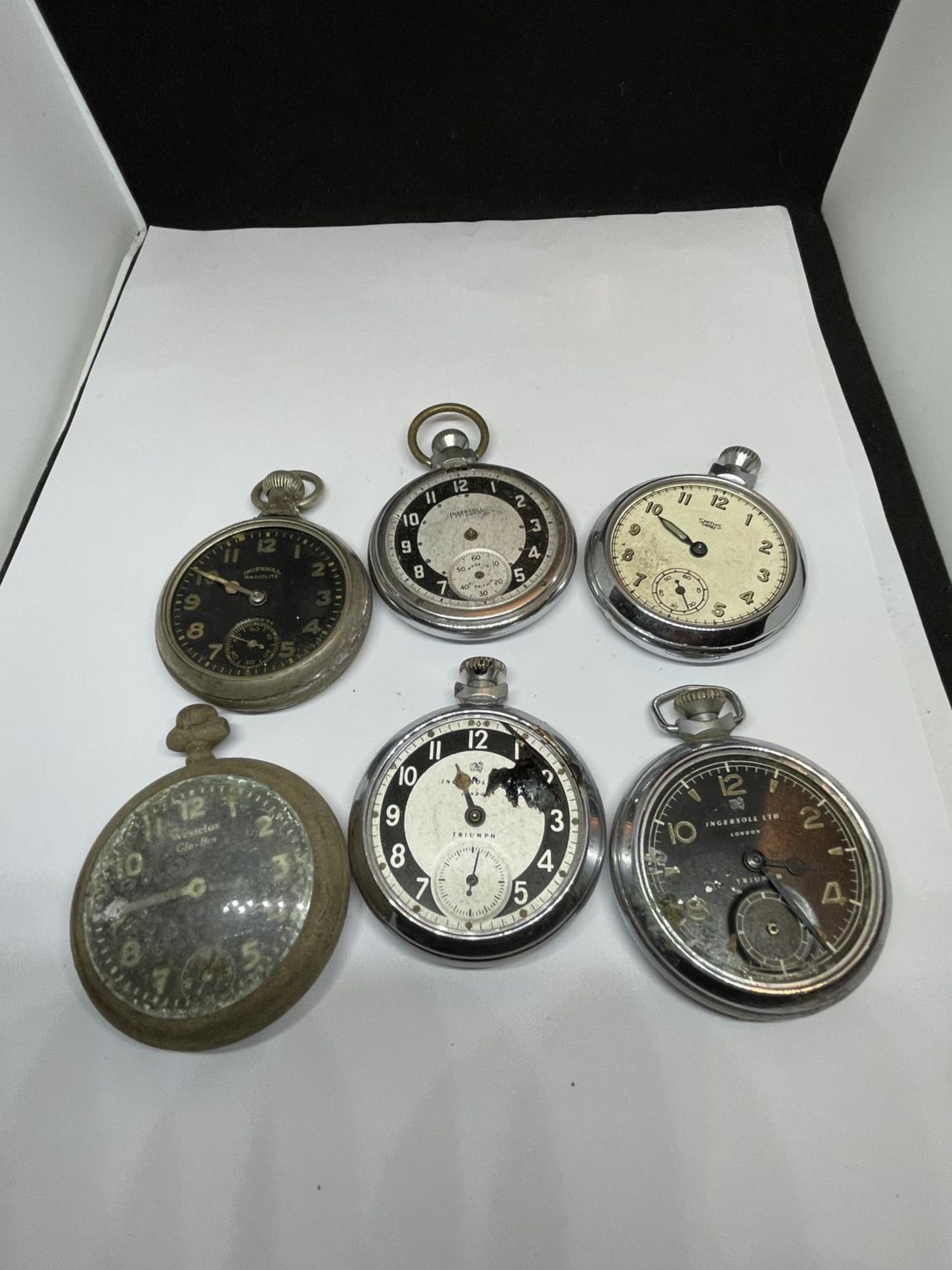 SIX VARIOUS POCKET WATCHES FOR SPARE OR REPAIR - Image 2 of 9