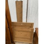 A VICTORIAN PINE SINGLE BEDSTEAD