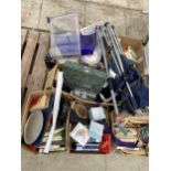 AN ASSORTMENT OF HOUSEHOLD CLEARANCE ITEMS TO INCLUDE BOOKS AND CERAMICS