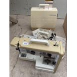 TWO RETRO SEWING MACHINES TO INCLUDE A JONES AND A FRISTER ROSSMANN
