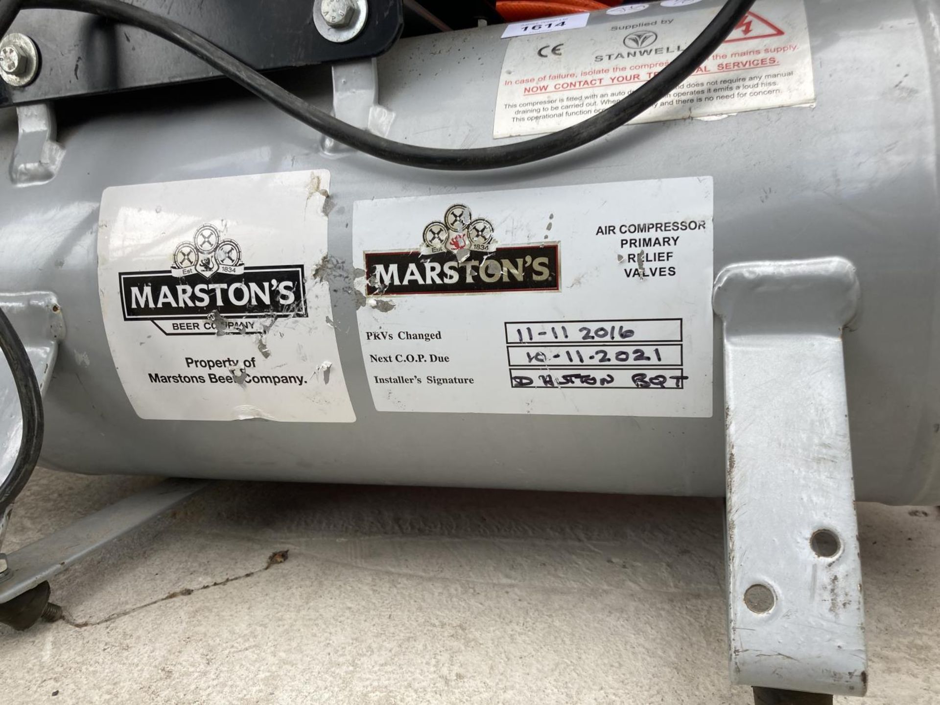 A MARSTON'S AIR COMPRESSOR - Image 4 of 4