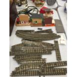 A QUANTITY OF RAIL TRACKS AND ACCESSORIES