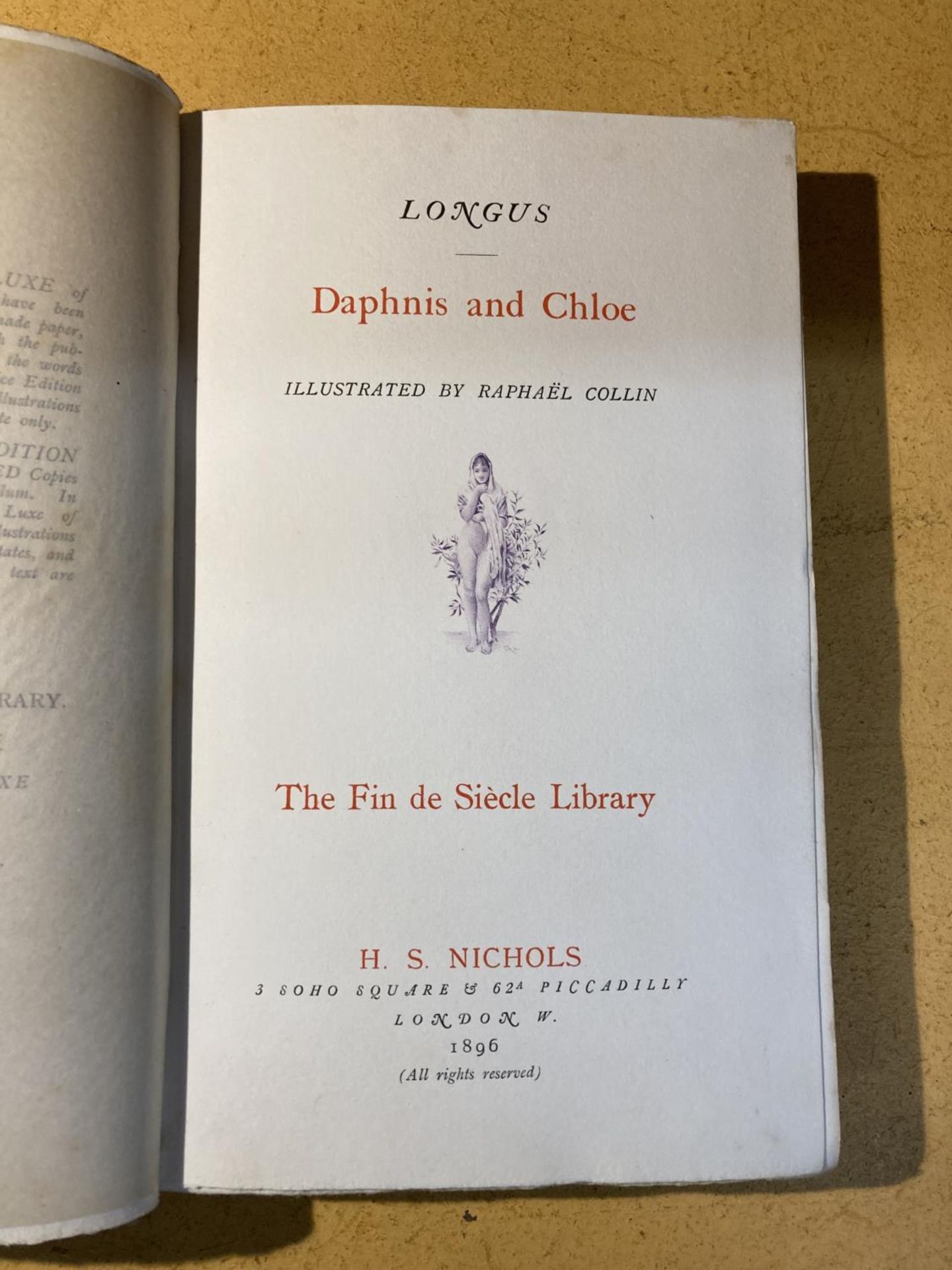 A LIMITED EDITION 52 OF 100 DAPHNIS AND CHLOE - LONGUS - 1896, INCLUDES A SLIPCASE ILLUSTRATED BY - Image 6 of 7