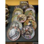 A COLLECTION OF CAT PLATES FROM THE 'CATS IN THE FLOWERS' RANGE BY LESLEY ANNE IVORY