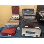 A COLLECTION OF RETRO PORTABLE RADIOS TO INCLUDE ROBERTS, MURPHY, NATIONAL PANASONIC, ETC
