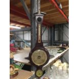 A WEATHERMASTER MAHOGANY CASED BAROMETER HEIGHT 66CM