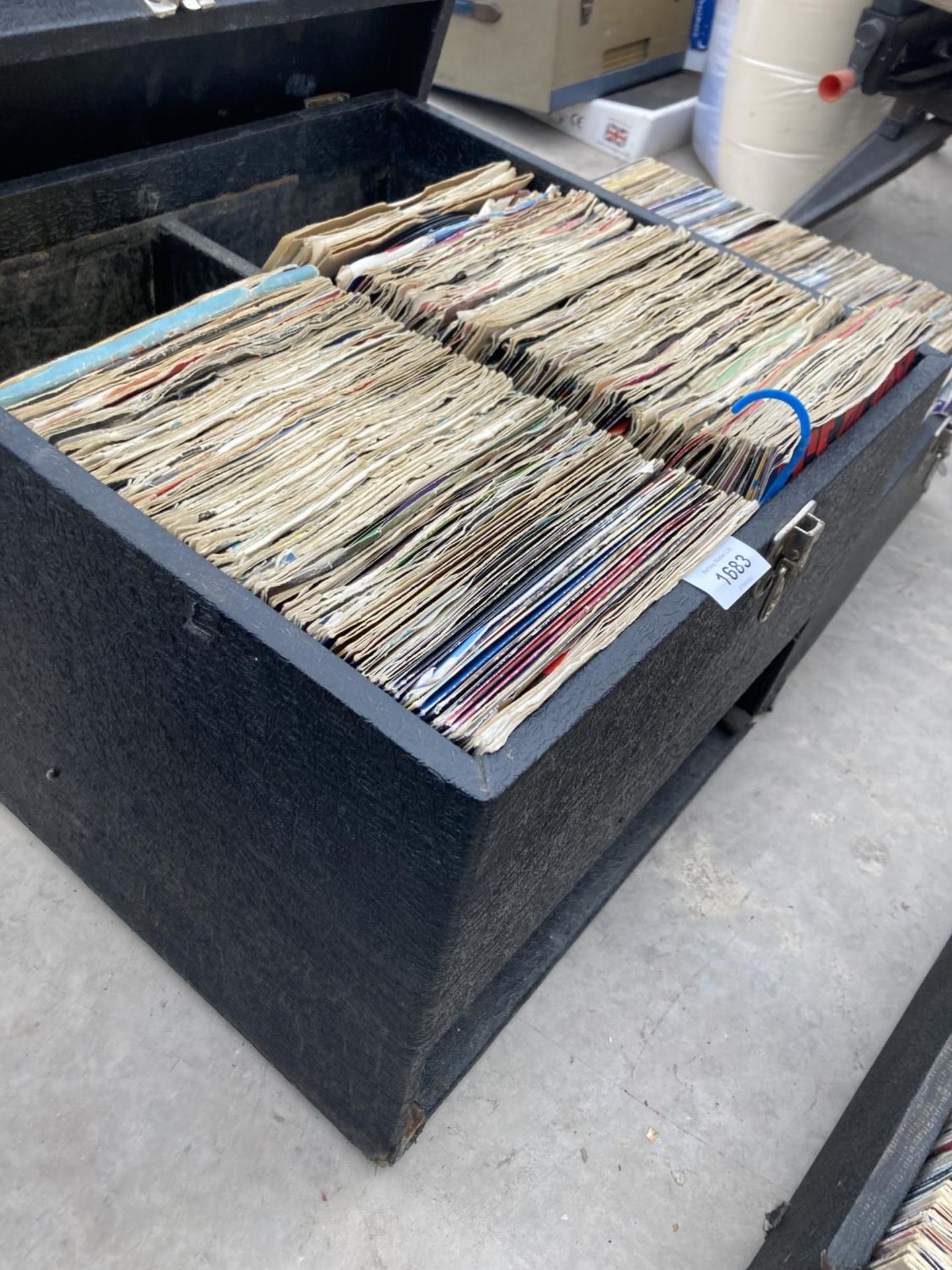 A BOX OF SINGLE RECORDS