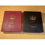 A LLOYD'S REGISTER OF SHIPPING 1971-72 TWO VOLUMES A-L & M-Z LEATHER BOUND