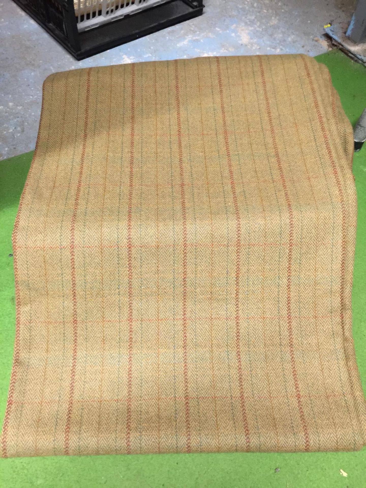 A VERY LARGE PIECE OF TWEED FABRIC