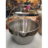 A STAINLESS STEEL JAM PAN/BUCKET DIAMETER 30CM