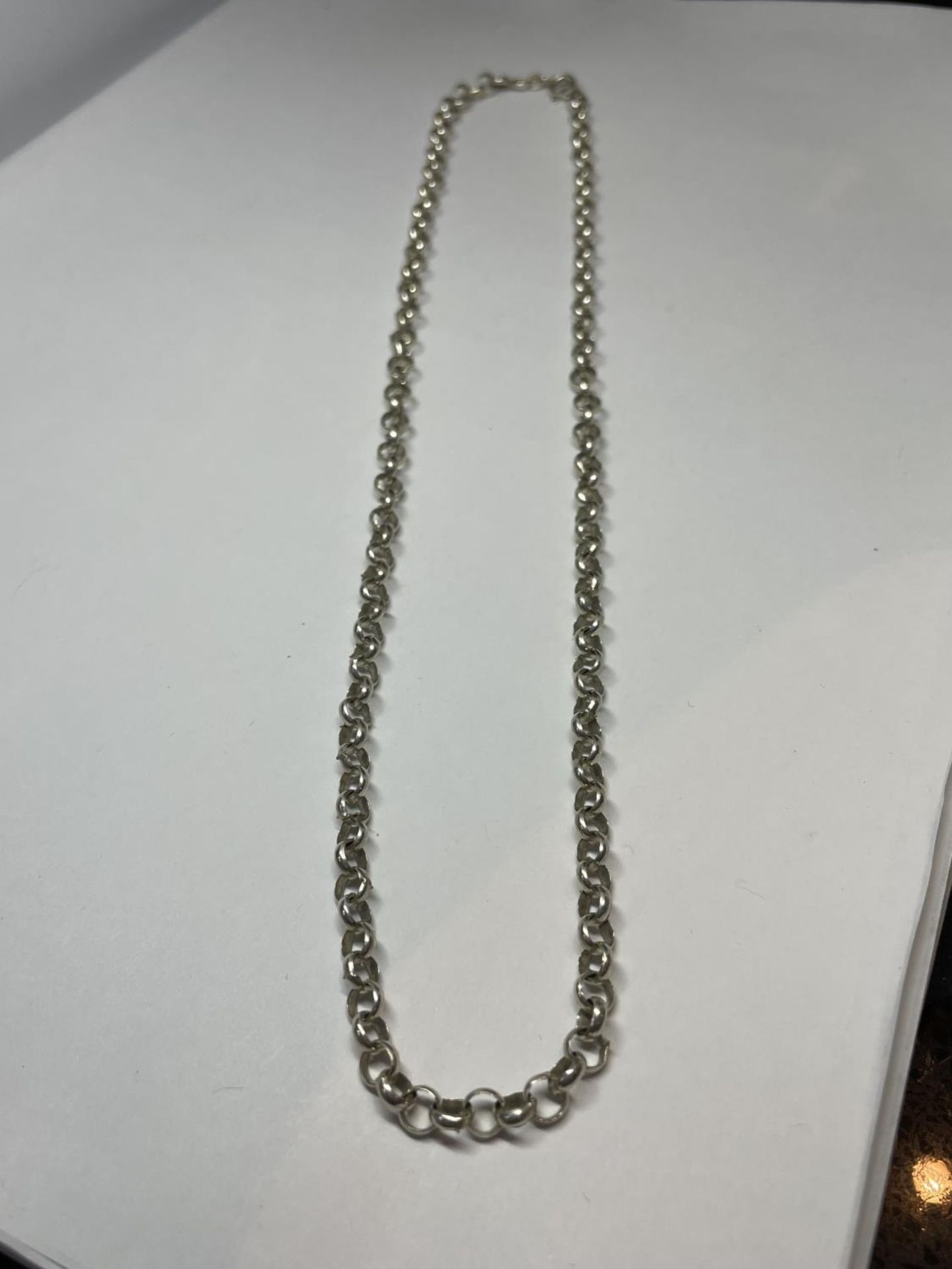 A MARKED SILVER BELCHER NECKLACE