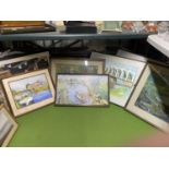 A COLLECTION OF ORIGINAL ARTWORKS BY P H DOBSON WORKED IN DIFFERENT MEDIUMS TO INCLUDE NARROW BOATS,