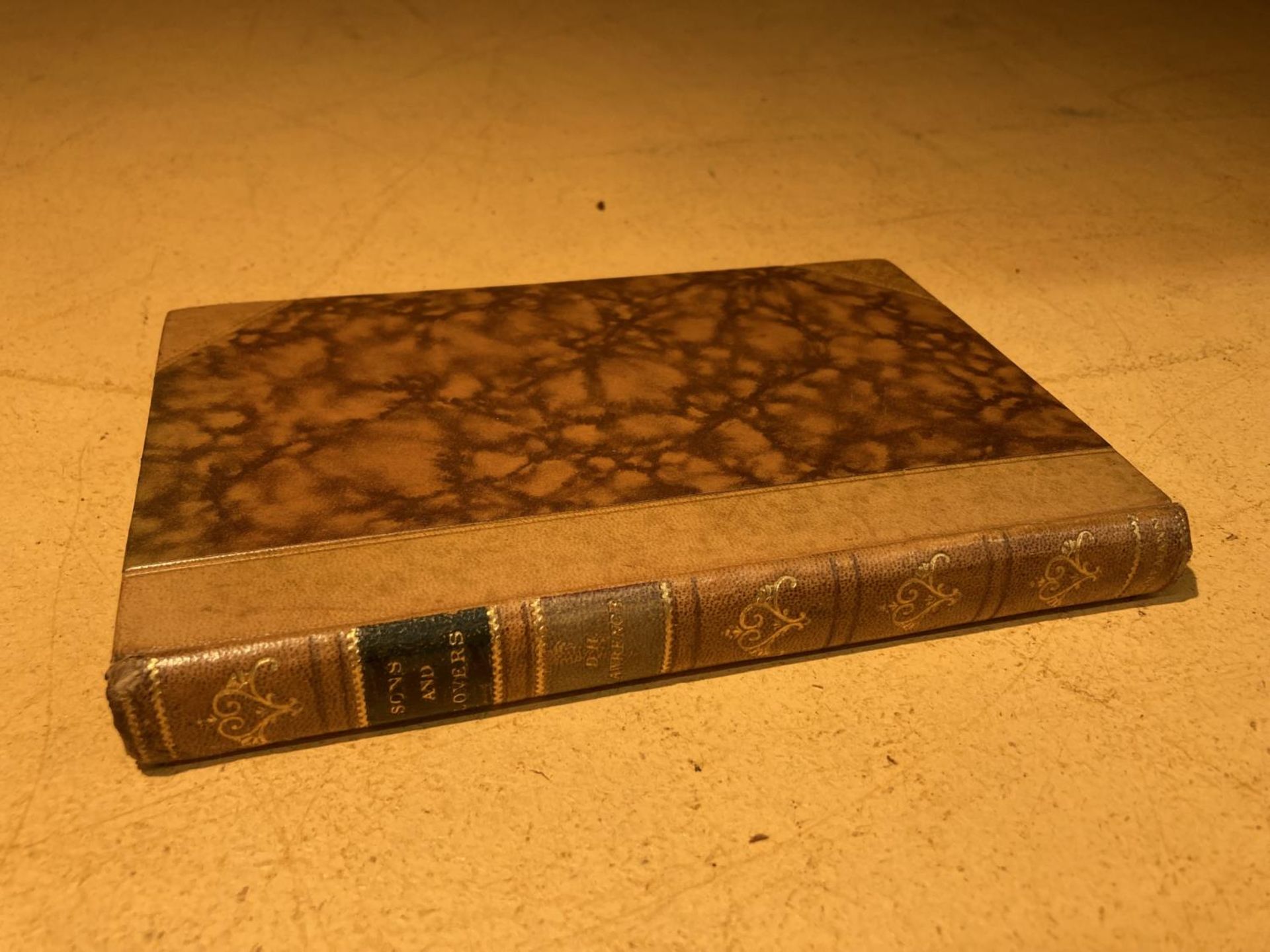 A LEATHER BOUND EDITION OF SONS AND DAUGHTERS - D H LAWRENCE - 1935 - GILT TOP EDGED