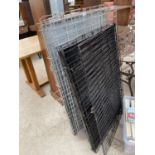 TWO FOLDING METAL PET CAGES