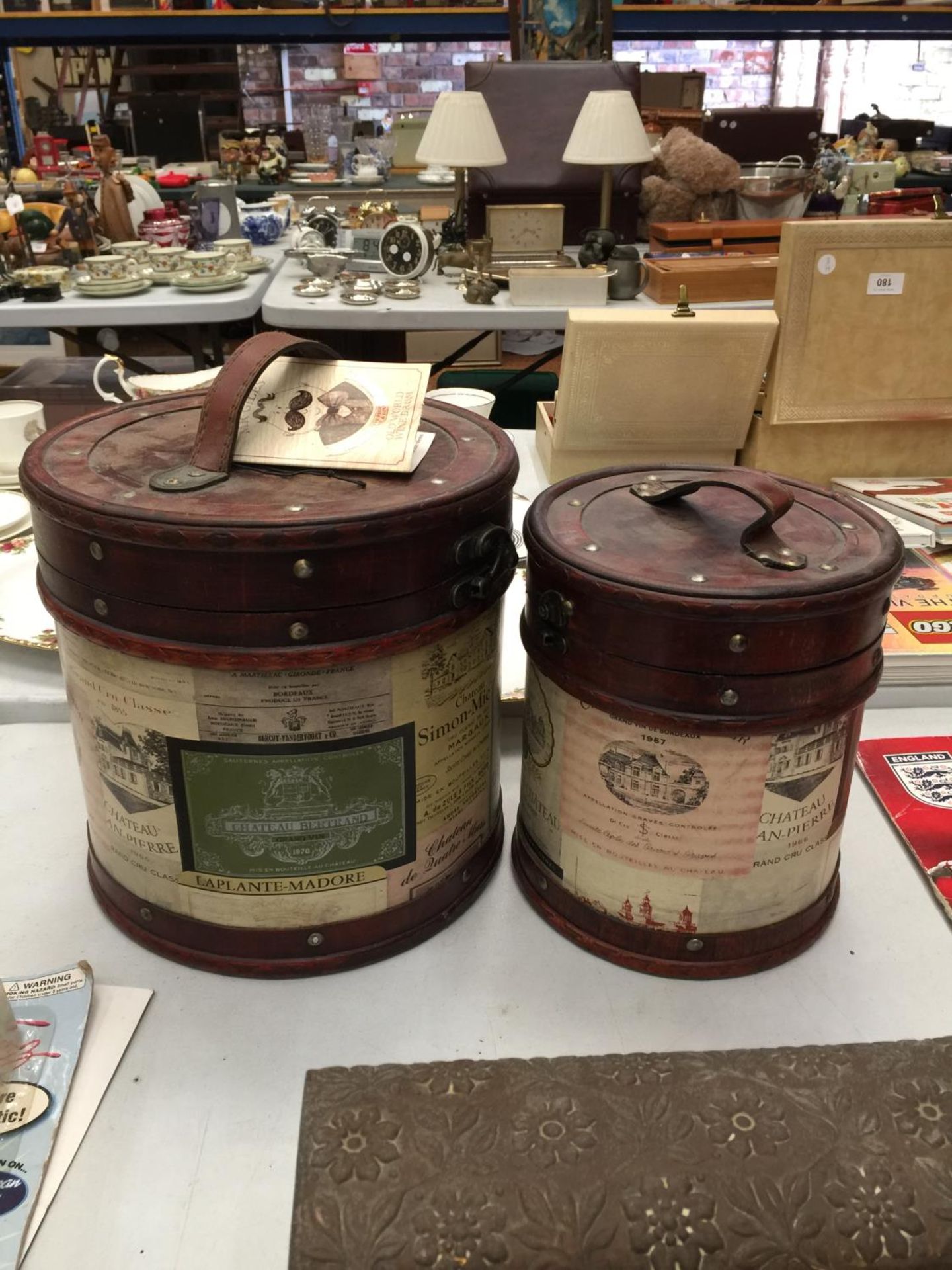 TWO 'OLD WORLD' WINE DRUMS