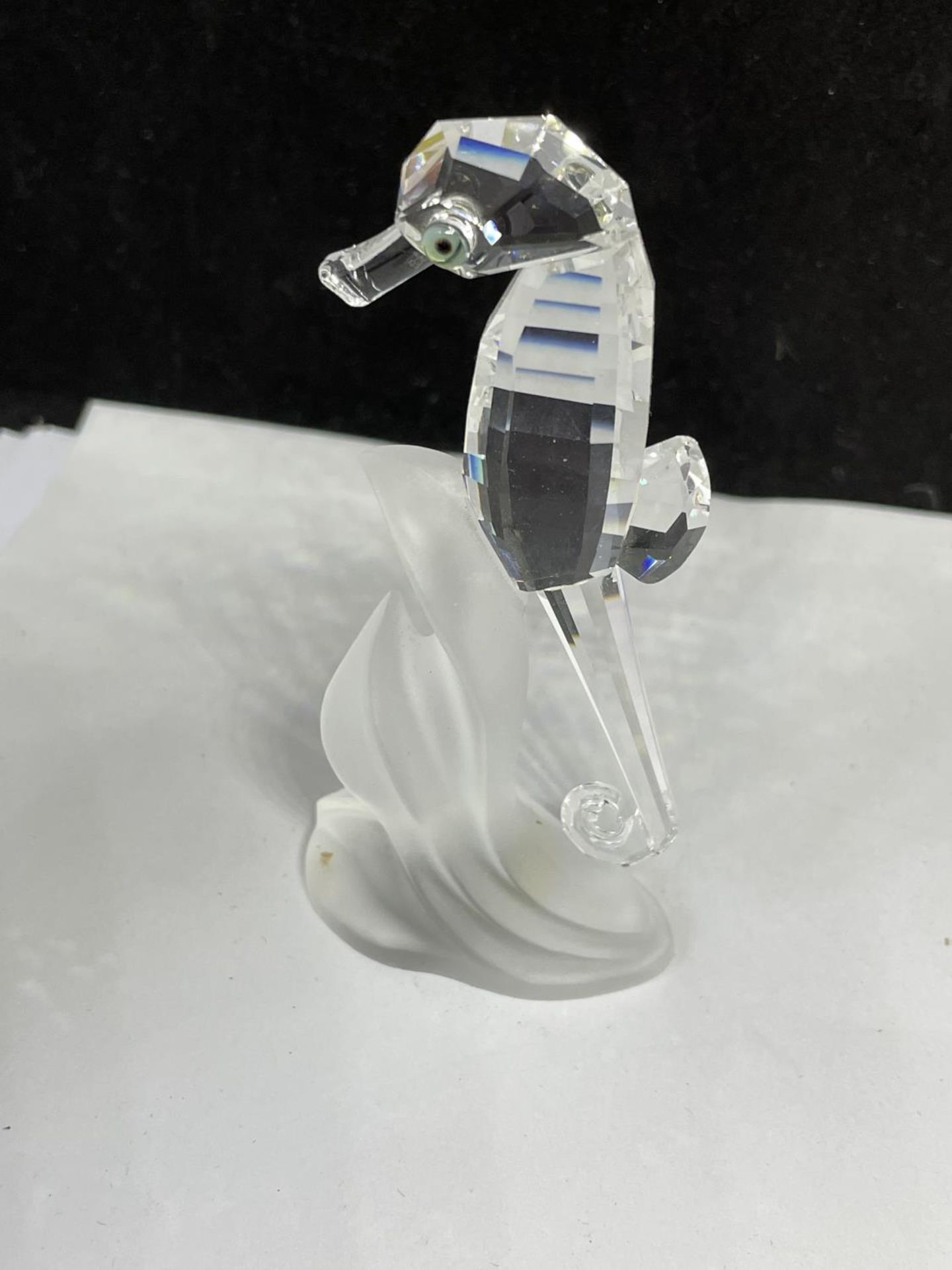 THREE SWAROVSKI CRYSTALS TO INCLUDE A SEAHORSE, SNAIL AND CHAMPAGNE BUCKET WITH BOTTLE AND FLUTES - Image 3 of 8