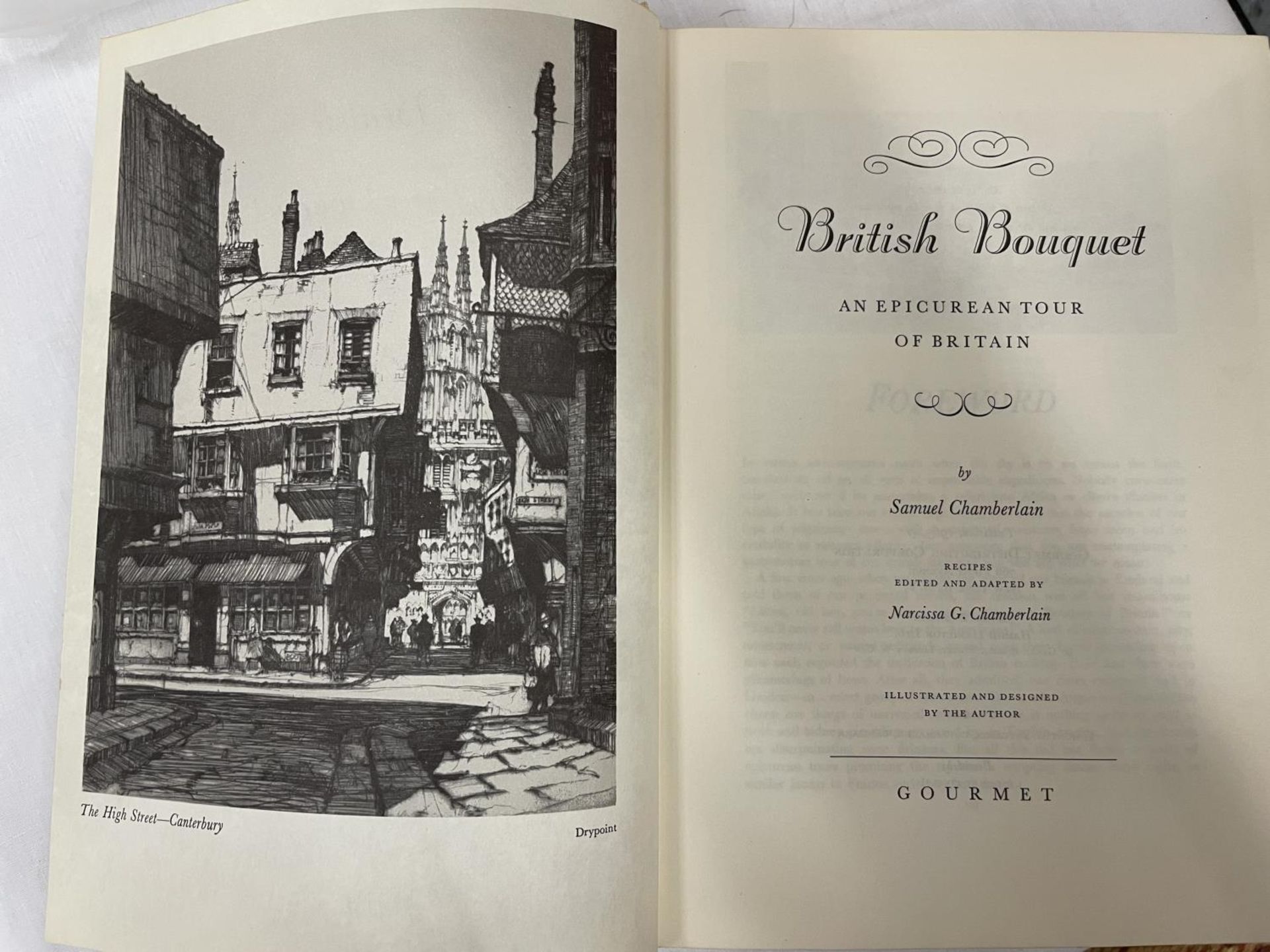 A FIRST EDITION BRITISH BOUQUET AN EPICURIAN TOUR OF BRITIAN BY SAMUEL CHAMBERLAIN - Image 3 of 4