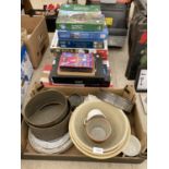 ASSORTMENT OF ITEMS TO INCLUDE JIGSAW PUZZLES, DVDS AND MIXING BOWLS ETC