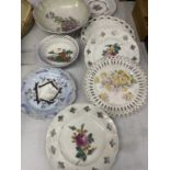 A QUANTITY OF CABINET PLATES, BOWLS, ETC