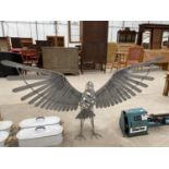 A LARGE METALWORK EAGLE FIGURE