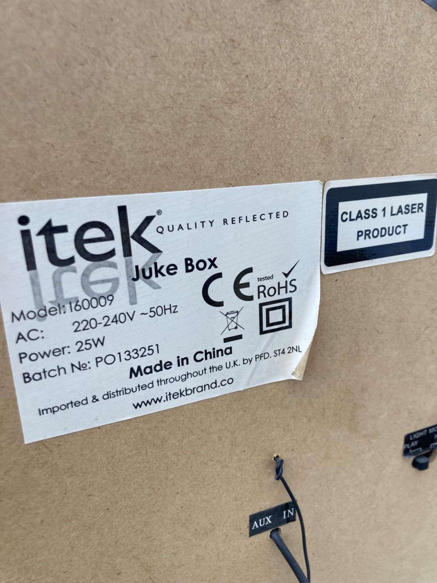ITEK JUKE BOX RADIO/CD PLAYER - Image 5 of 5