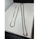 TWO MARKED SILVER NECKLACES