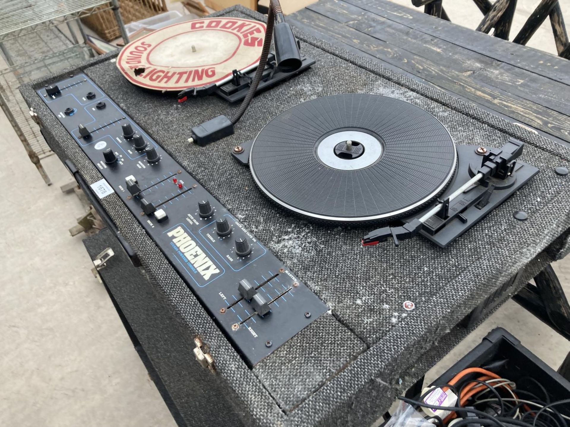 A PHOENIX STEREO POWERED CONSOLE MIXING DISH AND A QUANTITY OF MISCELLANEOUS WIRING - Image 2 of 8