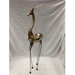 A MODERN METAL ART MODEL OF AN ANTELOPE