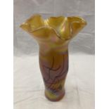 A SIGNED JOHN DITCHFIELD STUDIO GLASS VASE WITH A LUSTRE FINISH