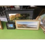 THREE FRAMED PHOTOS/PRINTS OF COASTAL VIEWS TO INCLUDE ABERSOCH
