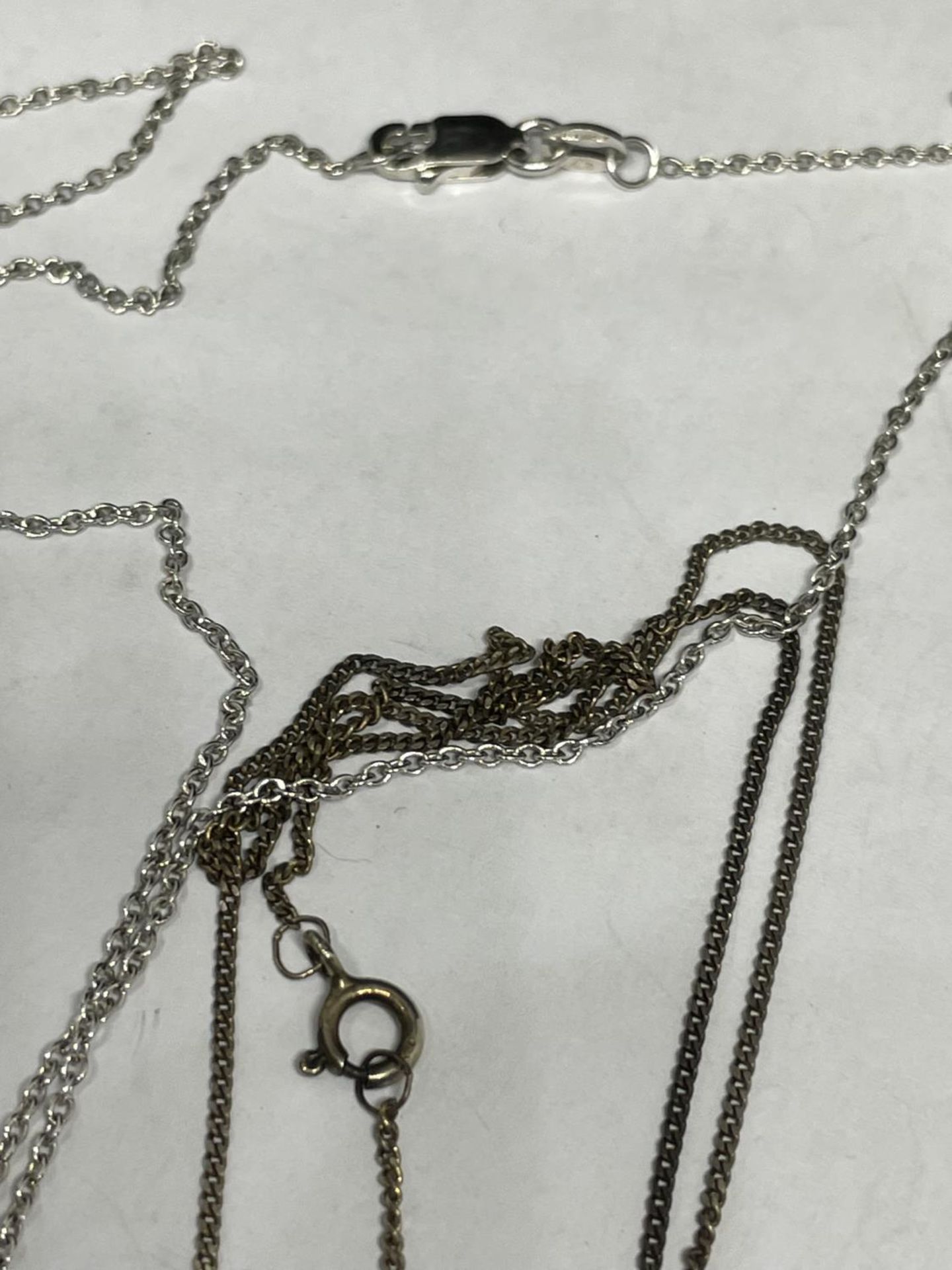 TWO SILVER CROSS PENDANTS ON CHAINS - Image 8 of 8