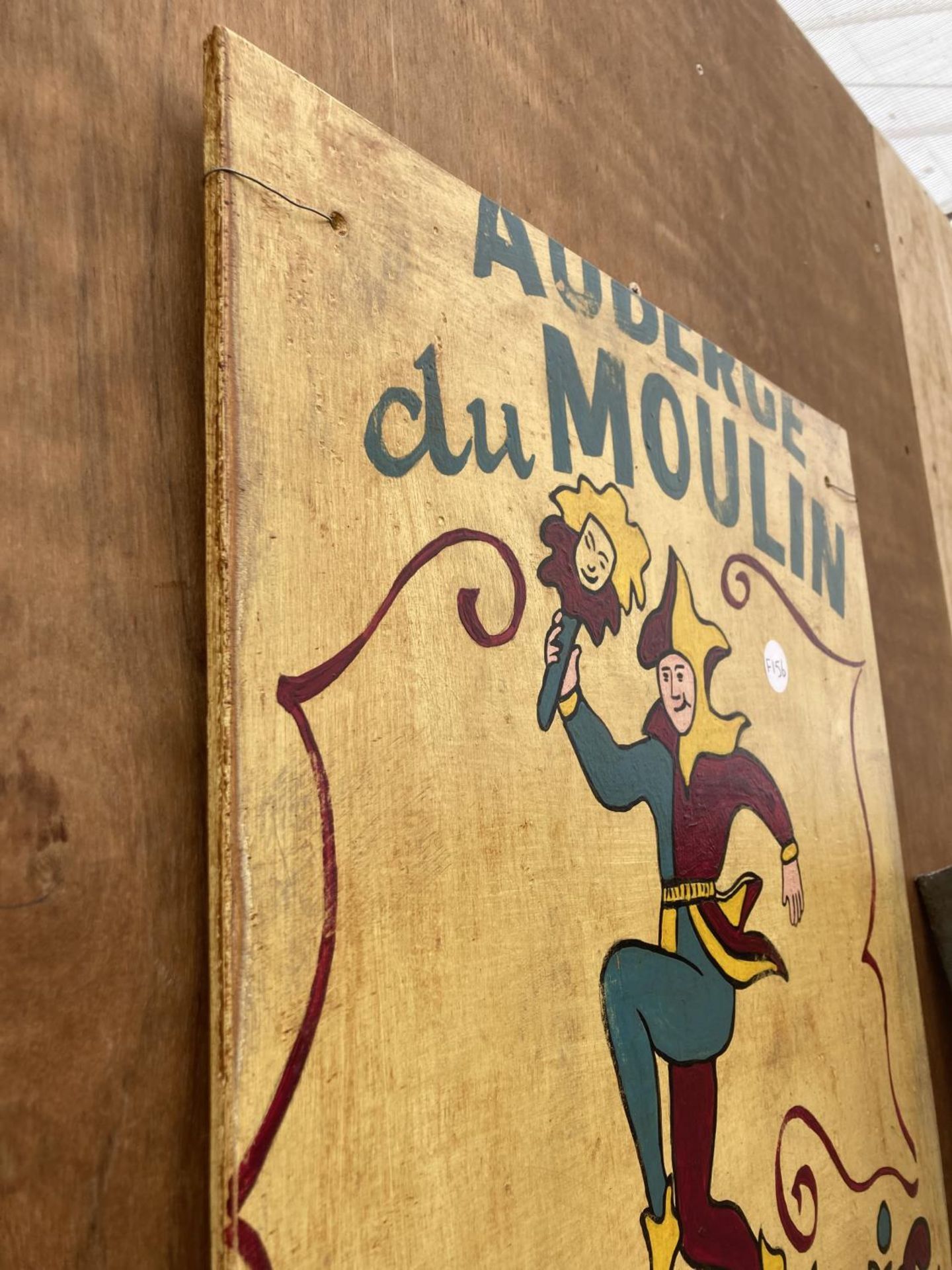 A VINTAGE WOODEN 'DU MOULIN' SIGN - Image 3 of 6