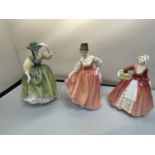 THREE ROYAL DOULTON FIGURES TO INCLUDE JANET HN1537, BUTTERCUP AND FAIR LADY