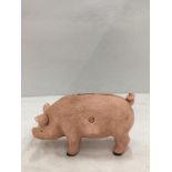 A CAST PIG MONEY BOX HEIGHT 10CM, LENGTH 19CM