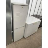 A WHITE LOGIK UPRIGHT FRIDGE FREEZER