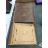 TWO VINTAGE CIGARETTE CARD ALBUMS AND A POST CARD ALBUM - THESE DO NOT CONTAIN ANY CARDS