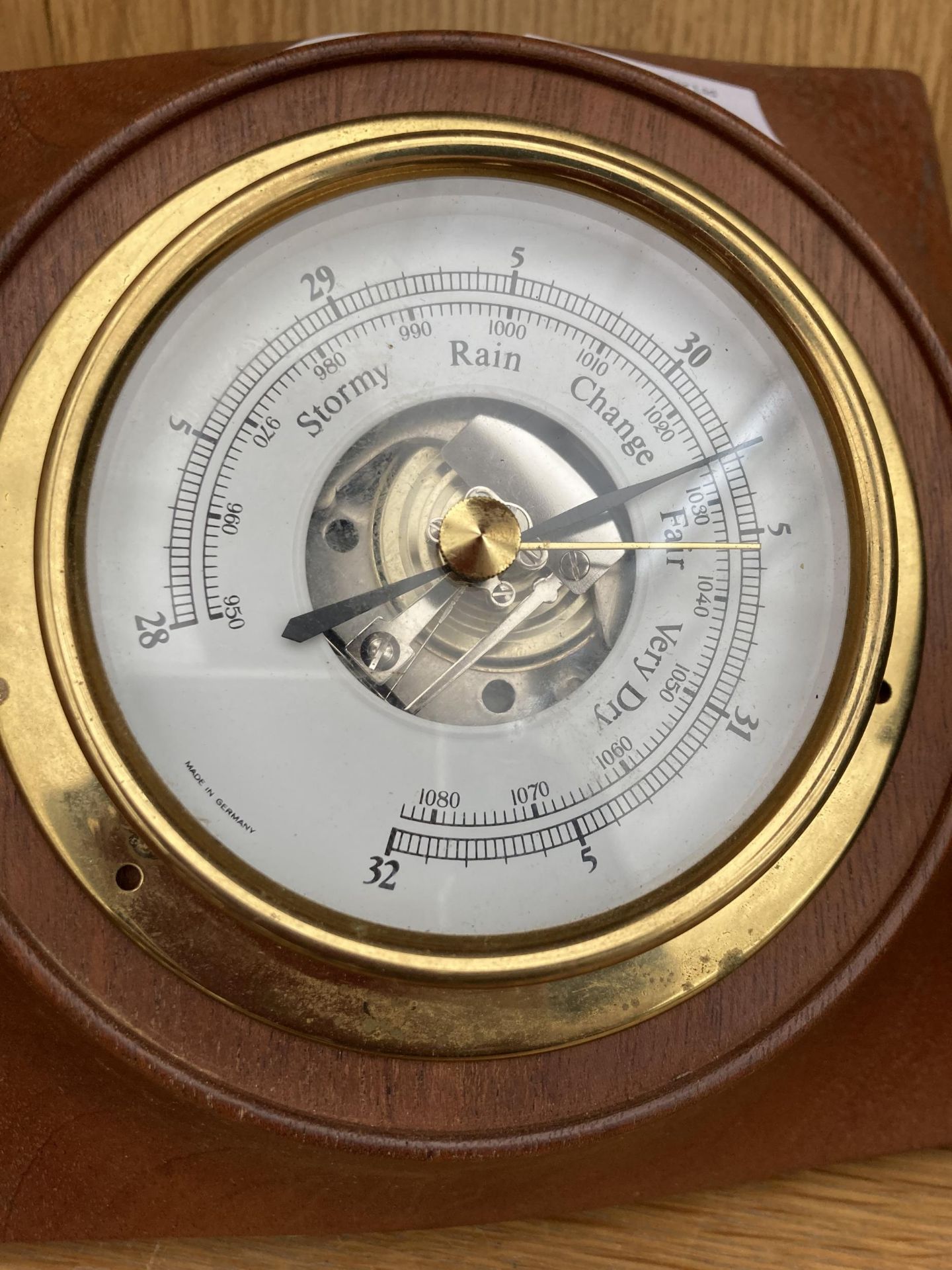 A WOODEN CASED BEROMETER - Image 2 of 2