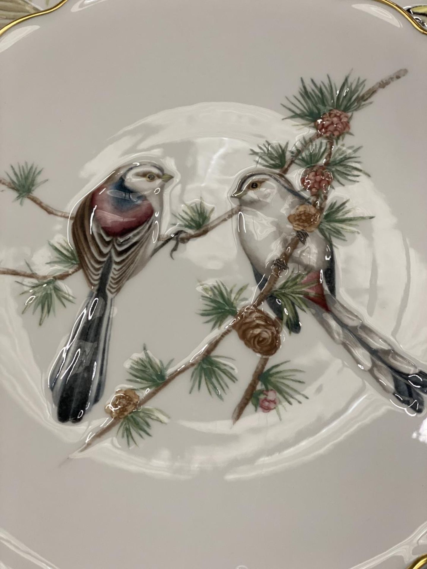 SIX COLLECTABLE 'THE BIRDS OF DOROTHY DOUGHTY DESSERT PLATES' TO INCLUDE KINGFISHER, ROBIN, ETC - Image 9 of 11