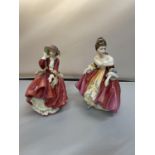 TWO ROYAL DOULTON FIGURINES TOP O THE HILL AND SOUTHERN BELLE