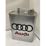 AN AUDI PETROL CAN WITH BRASS STOPPER