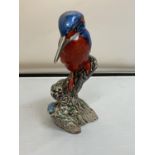 A HAND PAINTED AND SIGNED KINGFISHER