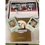 A SIGNED PHOTO OF THE CAST OF CORONATION STREET, INDIVIDUAL SIGNED PHOTOS OF ALAN HALSALL AND STEVEN