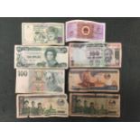 A QUANTITY OF FOREIGN BANK NOTES