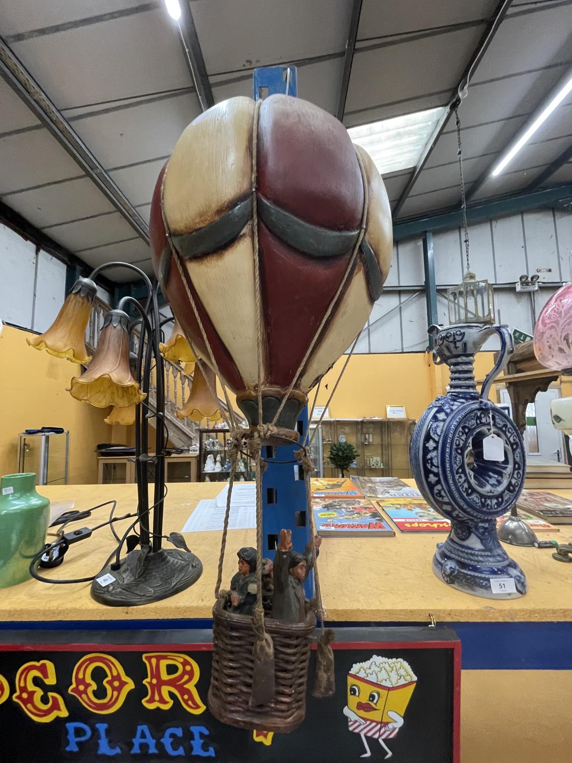 A LARGE HOT AIR BALLOON MODEL (A/F)